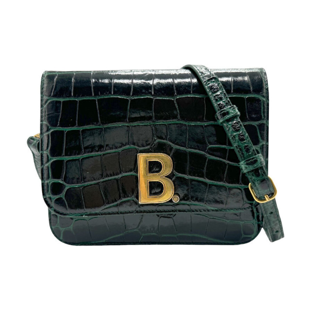 Balenciaga leather logo green bag embossed shoulder - Picture 2 of 4
